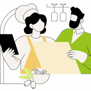 Visuel d'illustration qui accompagne les secteurs du commerce et de la restauration